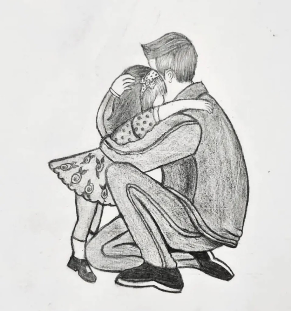 Father Daughter Drawing - Etsy Singapore-saigonsouth.com.vn