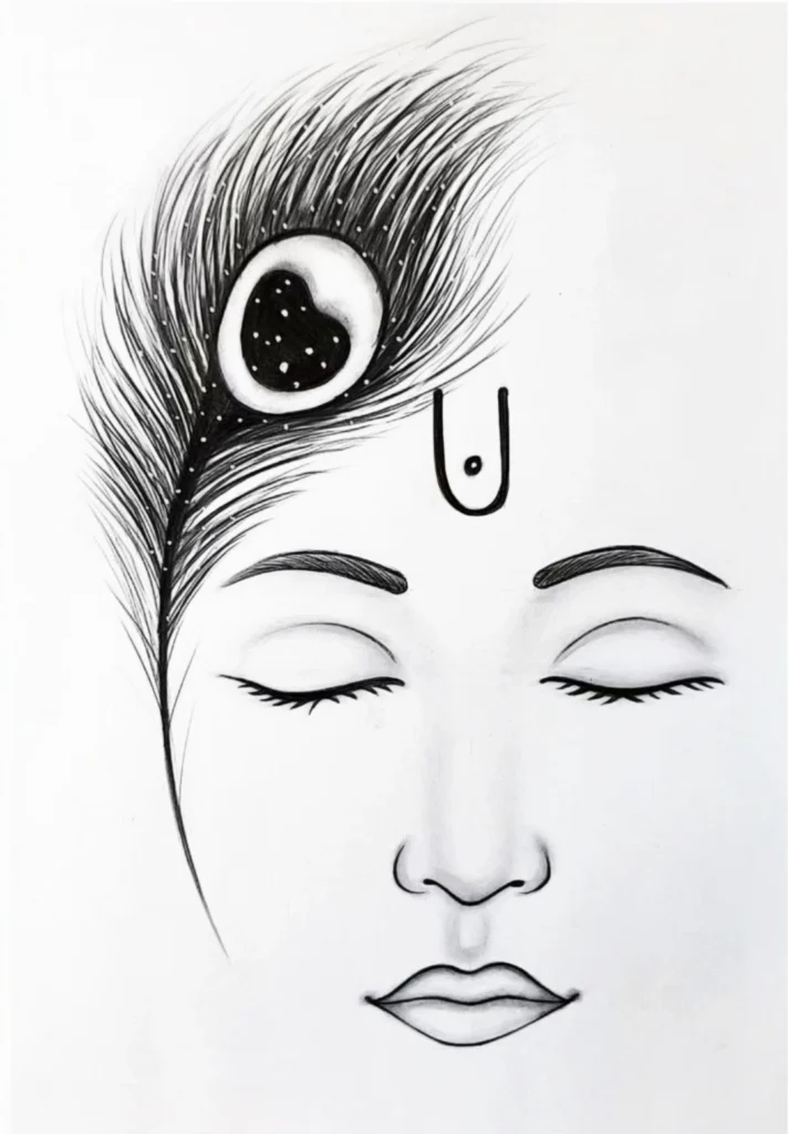 Lord krishna sketch Wallpapers Download | MobCup-gemektower.com.vn