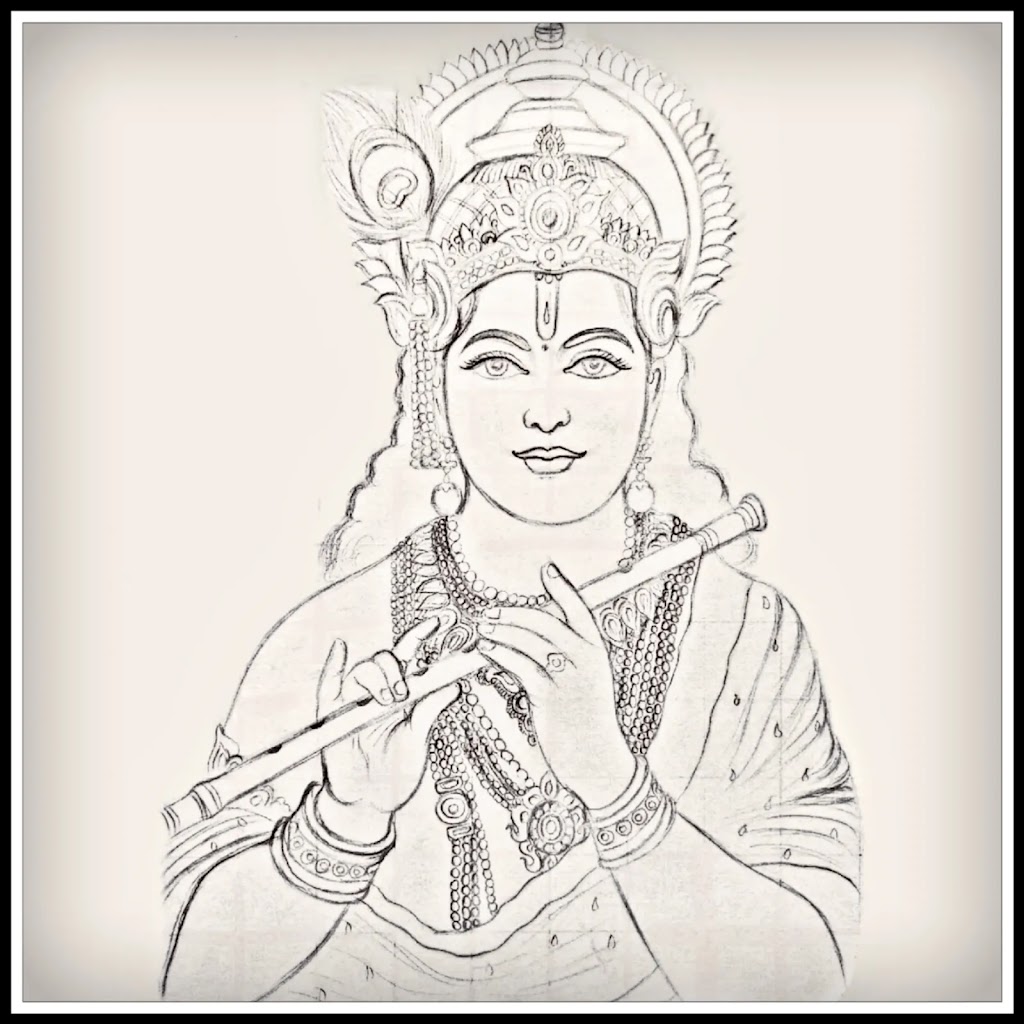 Krishna Pencil Colour Art - Etsy Canada-saigonsouth.com.vn